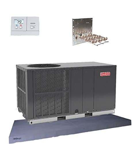 Goodman 3.5 Ton 14 SEER Heat Pump Package Unit GPH1442H41 Prog Tstat+Equip Pad