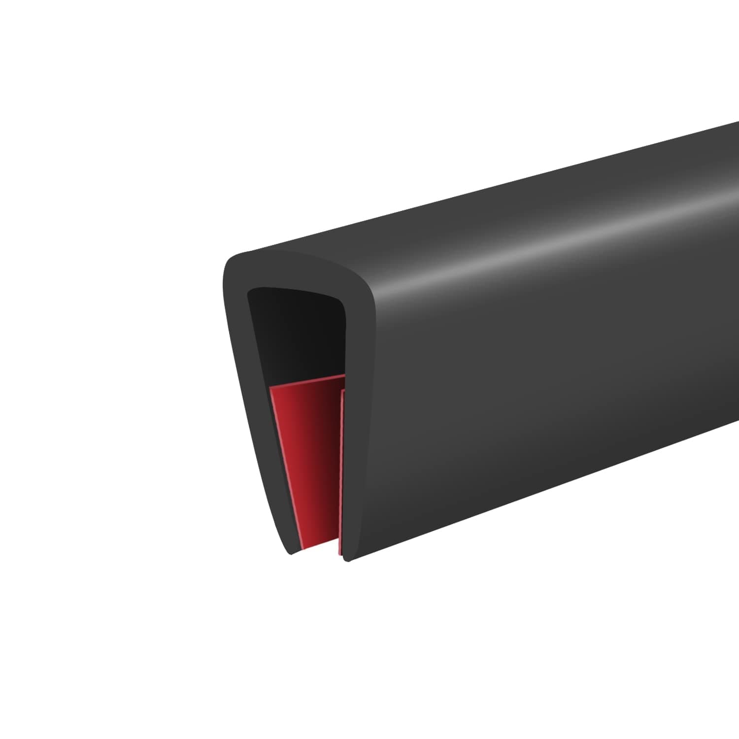 Rubber Edge, Adhesive U-shaped Edge Guard, Flexible Edge Guards, Size 5mm, Suitable for 4-6mm Thick Sheet and Glass, Length 6m