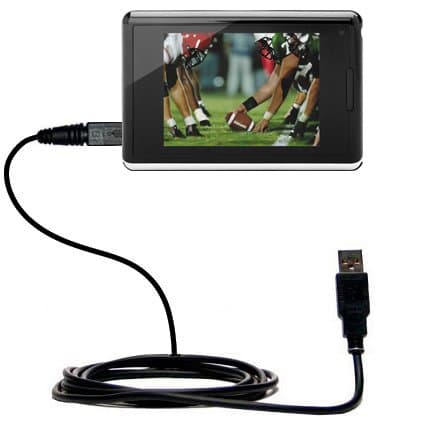Classic Straight USB Cable suitable for the FLO TV PTV 350 Personal Television with Power Hot Sync and Charge Capabilities - Uses TipExchange Technology