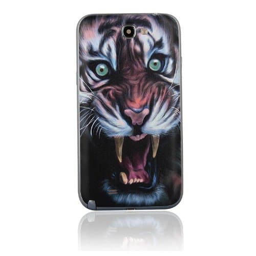 Newlifestart Note 2 The fierce tiger Pattern Replacement Battery Cover Plastic Back Door Case Housing for Samsung Galaxy Note 2 II N7100 GT-N7100 + Free Accessory