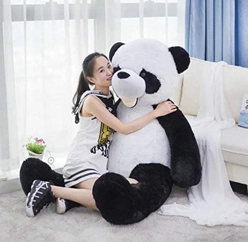 PEony Panda/Panda Teddy/Teddy Panda/Black & White Panda/Giant Panda/Bear/Panda Bear/Black Panda/Cute Panda for Girls and Boys/Kung Fu Panda/Panda Teddy Black & White, 4 Feet