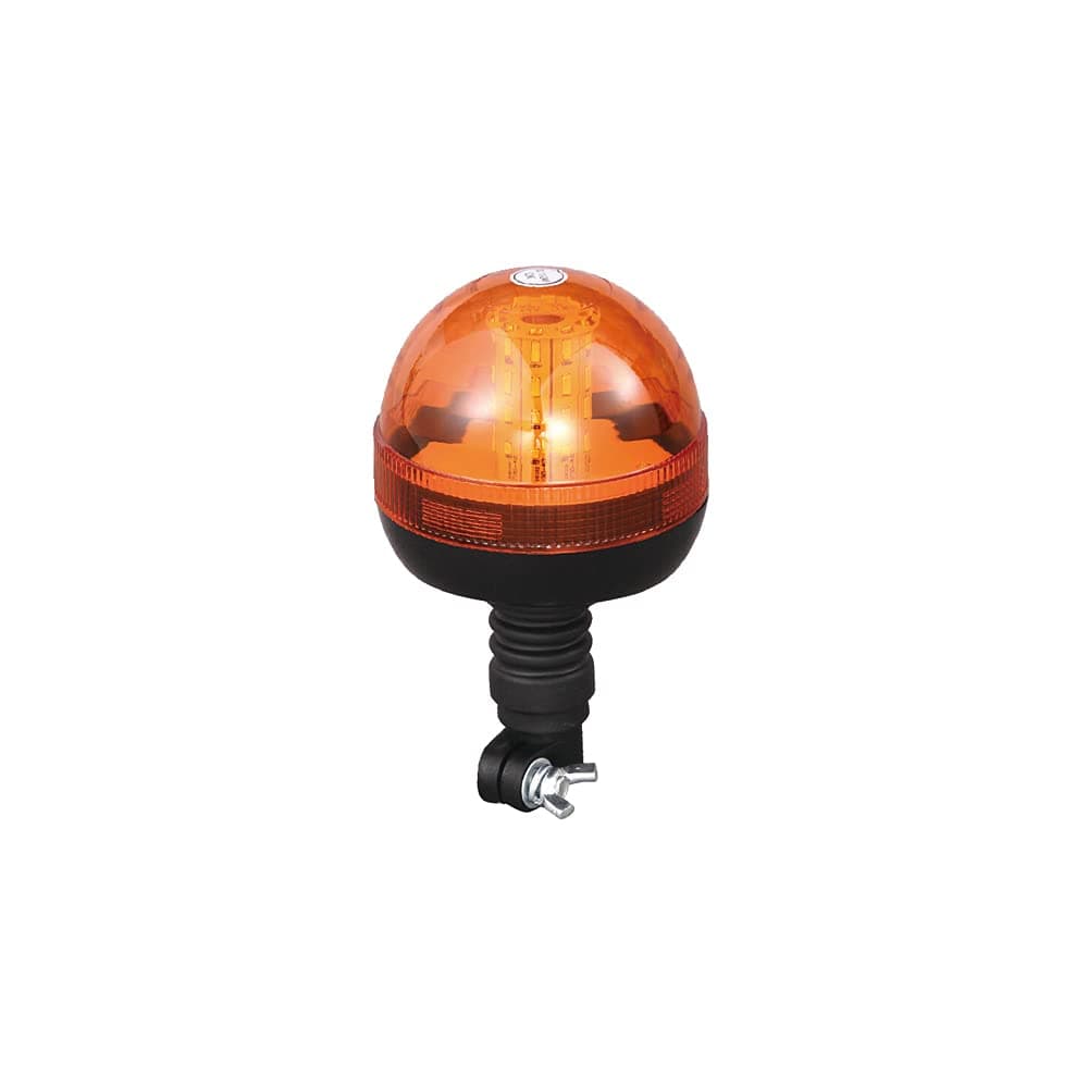 12/24V 40x3W LED Amber Flashing Warning Beacon Flexi DIN Pole for Vans, Tractors, Recovery Vehicles, Forklifts
