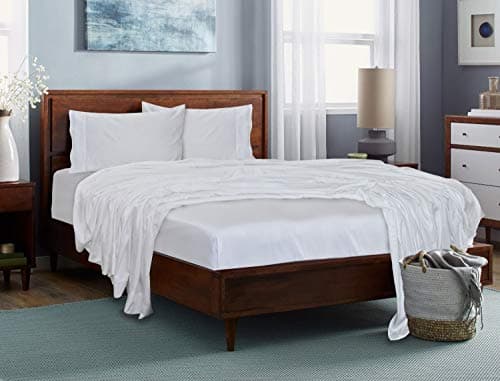 LINENWALAS 100% Tencel Pillowcase Set 2PC- Softest Cooling Eucalyptus Pillow Cover (Standard, Pin Stripe White)