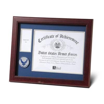 American Flag Frames Aim High Air Force Medallion Certificate and Medal Frame