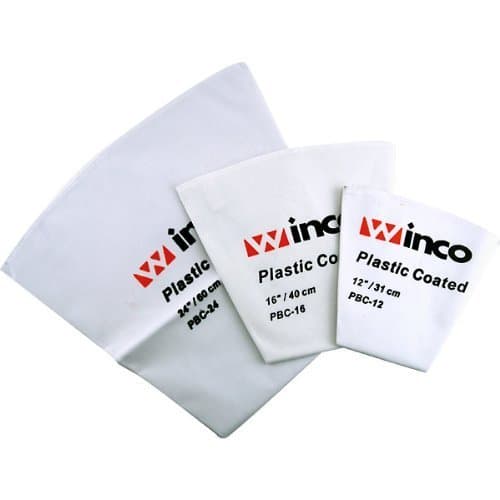 WincoPastry Bag Cotton with Plastic Coating, 16-Inch, Medium, White