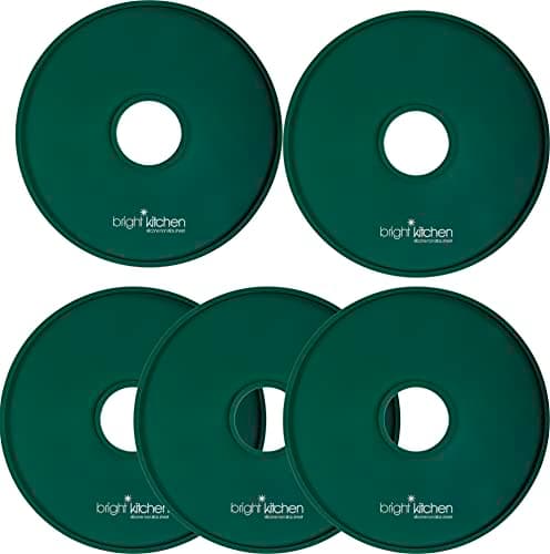 5 Fruit Leather Silicone Dehydrator Sheets EDGES Fits Cosori CFD-N051-W Fits Elite Gourmet EFD319 Round NON-Toxic Lip EFD319 Mold Batter Liquids Fruit Roll Up Leather Circle ReUsable