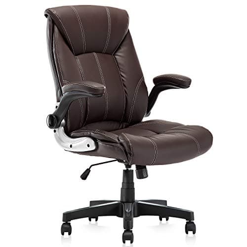 B2C2B Ergonomic Leather Executive Office Chair Computer Desk Chair Adjustable Racing Chair Task Swivel Chair Headrest and Lumbar Support