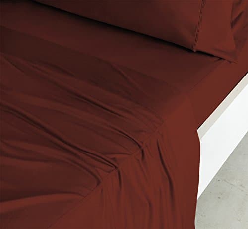SHEEX Luxury Copper Sheet Set with 1 Pillowcase, Breathable PRO+Ionic Copper Fabric, Rust, Twin