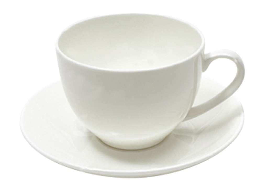 Tea Cup and Saucer, Fine Bone China, 230 ml