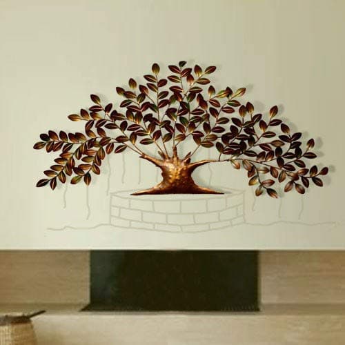 MICROTEX Iron Metal Nature Tree Wall Decor (Brown), Standard