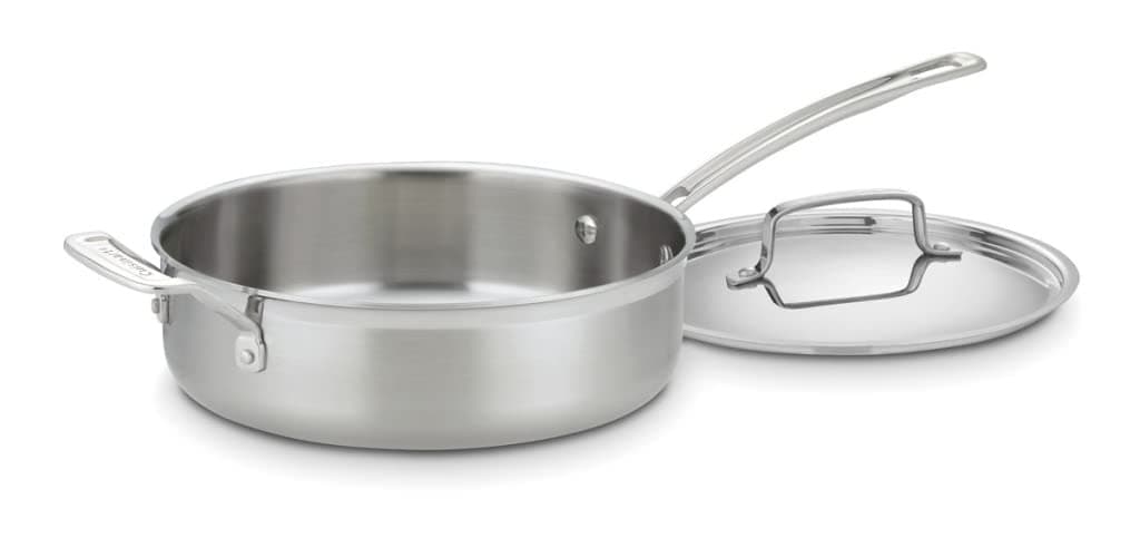MCP33-24HN MultiClad Pro Stainless 3-1/2-Quart Saute with Helper and Cover Skillet, 3.5-Quart, Sauté Pan w/Helper & Cover