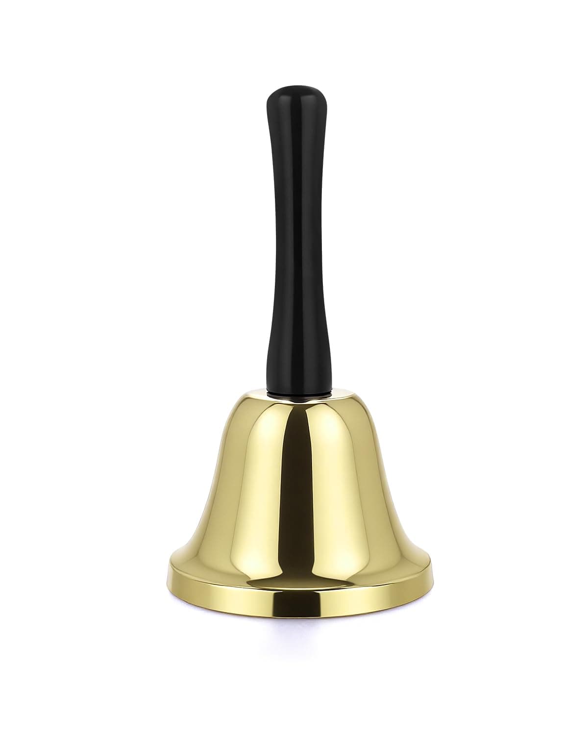 VABNEER Hand Bell for Teachers, Elderly & School - Service Call Bell for Office and Home Use, Stainless Steel with ABS Handle, Perfect as Christmas or Decorative Gold Bells