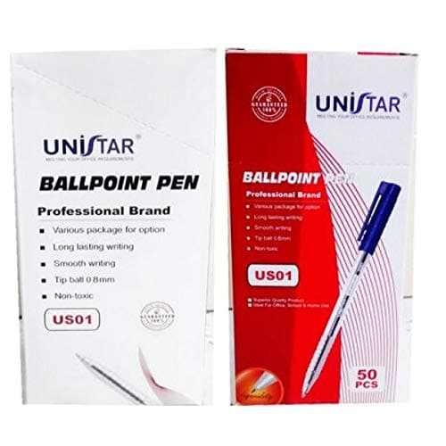 UnistarUnistar Ball Pen (Red) Pktof 50