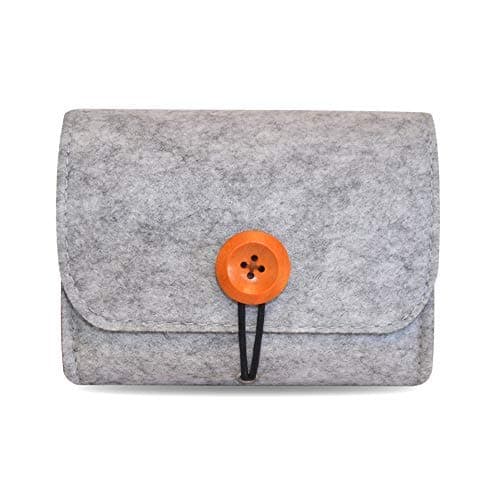Essential Oil Bag | Essential Oil Pouch | Roller Bottle Carrying Case | Holds 6 Roller Bottles or 5 15ml Bottles | Felt Storage Bag