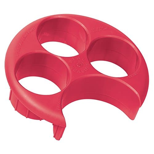 Meal Measure Portion Control Plates | Container for Weight Loss or Diet Tools | Red | Apothecary Products