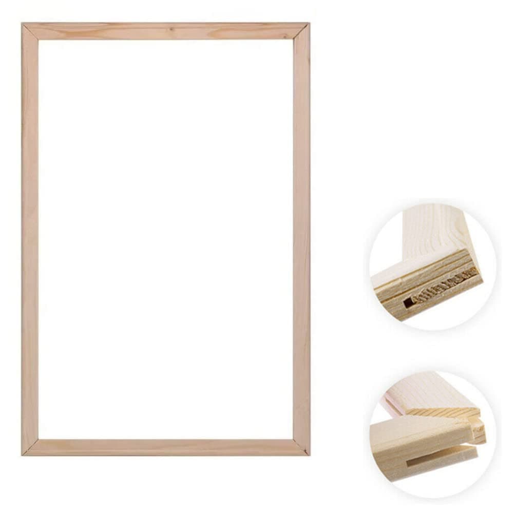 YEESAM ARTDIY Frames for Canvas Paintings, DIY Frame Kit for Diamond Painting Cross Stitch Paint by Numbers Artwork, Wooden Picture Frames for Crafts Easy to Assemble (16x20 inch)