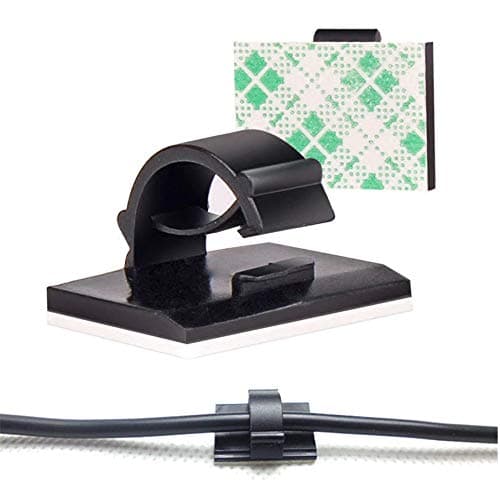 BHOOLU&GOOLU Adhesive Cable Organizer Holder Clips for Car, USB Port, Desktop (24 Clips/Bag)