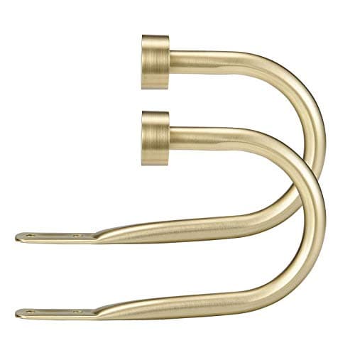 プレミアムカーテンホールドバック、高品質金属装飾カーテンホールドバック、亜鉛合金キャップフィニアル付き、防錆、ウィンドウカーテンホールドバック2個セット、真鍮