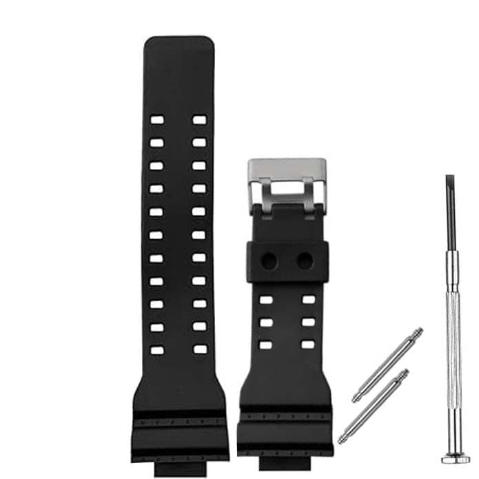 16Mm Resin Compatible with ''Casio G-Shock'' Gd-120/ Ga-100/ Ga-110/ Ga-110C/ G270 & Other Model Watches J33Chn09 - Black