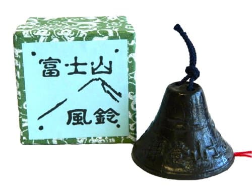 Odawara Handmade Wind Chimes - Black Mount Fuji (Red Paper String)