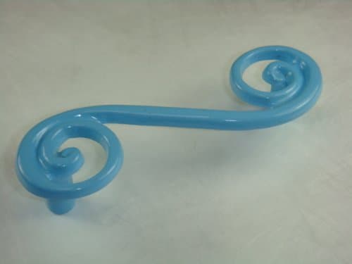 Sonoma Hardware Scroll Pull Shabby Chic Sky Blue 3" Hole Spread Kids Room Handle