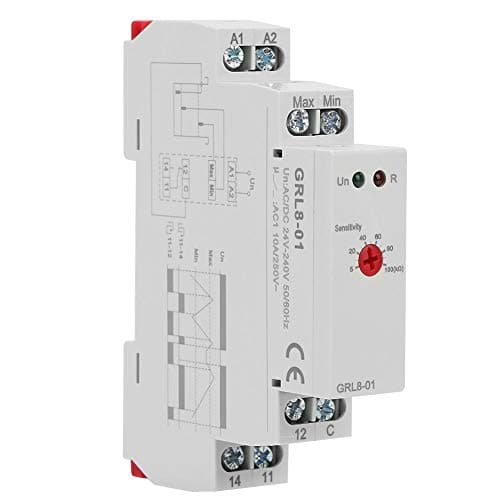 24V-240V GRL8-01 Liquid Level Control Relay Water Level Controller 10A AC/DC