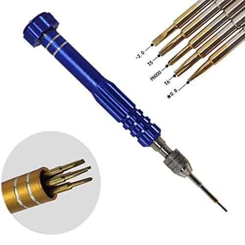 ikis 5-in-1 Multifunctional Small Magnetic Precision Pocket Mini Screw Driver Set for Eyeglass, Smartphone, Tablet, Watch, Repair Tool Kit