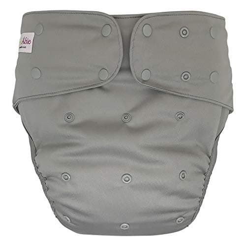 Cloth Diaper Cover - Reusable Special Needs Incontinence Protective Briefs for Big Kids, Teens and Adults (Grey, Regular)