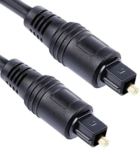 GANIX Digital Optical Audio Cable, Toslink Cable Fiber Optic Cable for Home Theater, Sound Bar, TV, PS4, Xbox, Playstation & More (Black) (3 Meter)