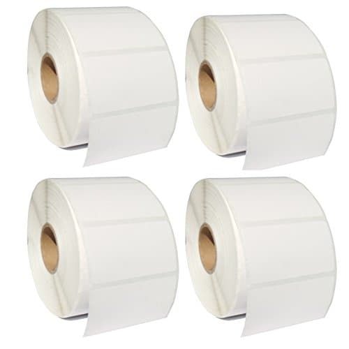 (4 Rolls, 4500 Labels) 2.25" x 1.25" Direct Thermal Labels Blank Shipping Mailing Labels for Zebra Compatible 2844, GC 420, GC 420D, ZP-450, ZP-500,ZP-505