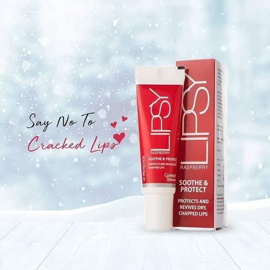 Lipsy Lip Balm With Raspberry Flavour And UV Protection Pack of 2