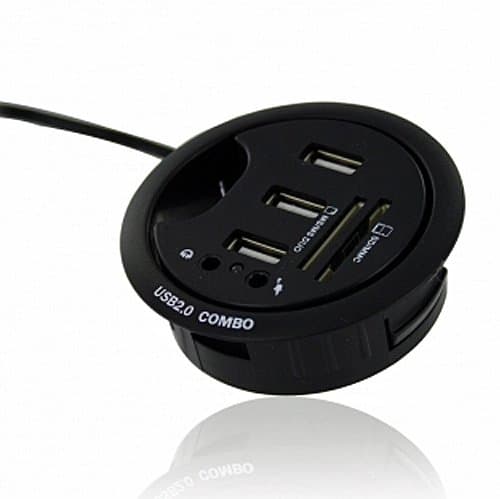 Ekit Mdhek Multi Desk Hub With 3 Usb Ports, Audio Ports and Card Readers