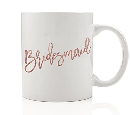 Pink Bridesmaid Mug, 11 oz Coffee Mug, Will You Be My Bridesmaid?, Bridal Party Sister Best Friend Wedding Gift DM0191