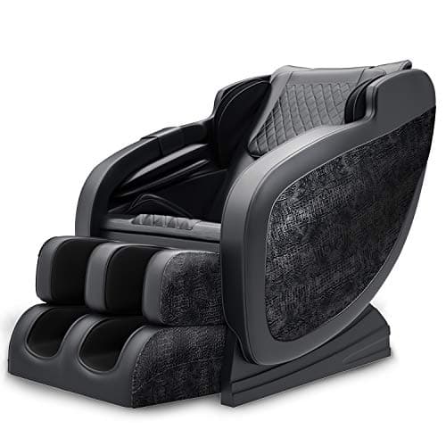 Full Body Massage Chair Electric Recliner 3D Zero Gravity with Heating Stretch Rocking Bluetooth(Black)