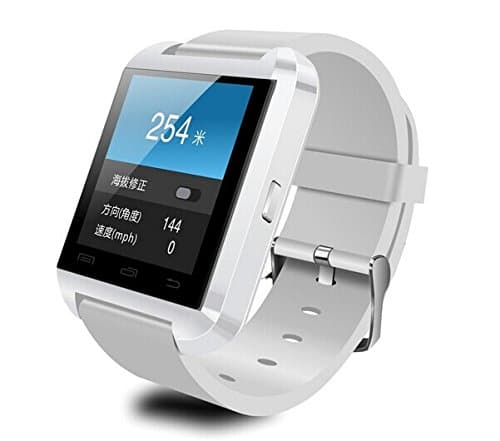 2014 Luxury U8 Bluetooth Smart Watch Wrist Wrap Watch Phone for Android Apple iphone 4/4S/5/5C/5S Android Samsung S2/S3/S4/S5/Note 2/Note 3 HTC...(IOS System and Blackberry System Can Use Partial Function) (White)