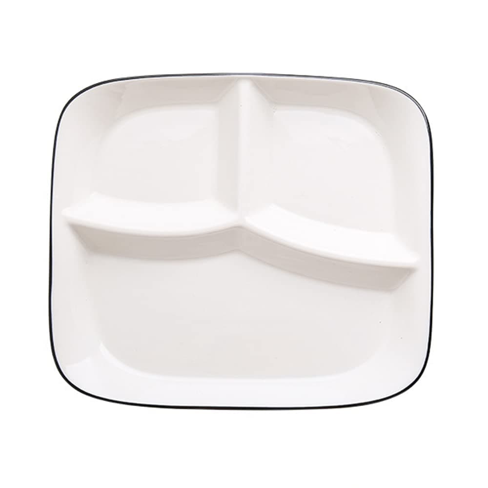 OnePine Healthy Eating Plate Ceramic, Diet Dinner Plate with 3 Compartment, Portion Control Plates for Adults Weight Loss