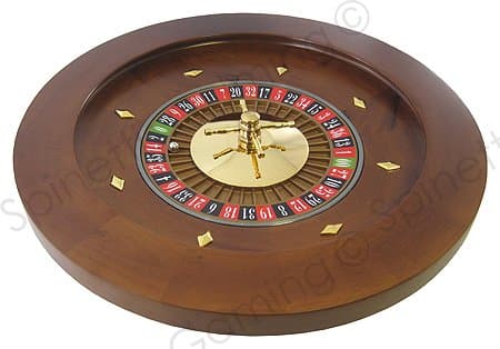 18" Solid Wood Las Vegas Casino Style Roulette Wheel