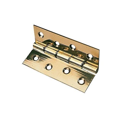 MerriwayBH02211 Solid Polished Brass 100mm-2 Pcs Hinge DSW 100mm, 100 mm, Set of 2 Pieces