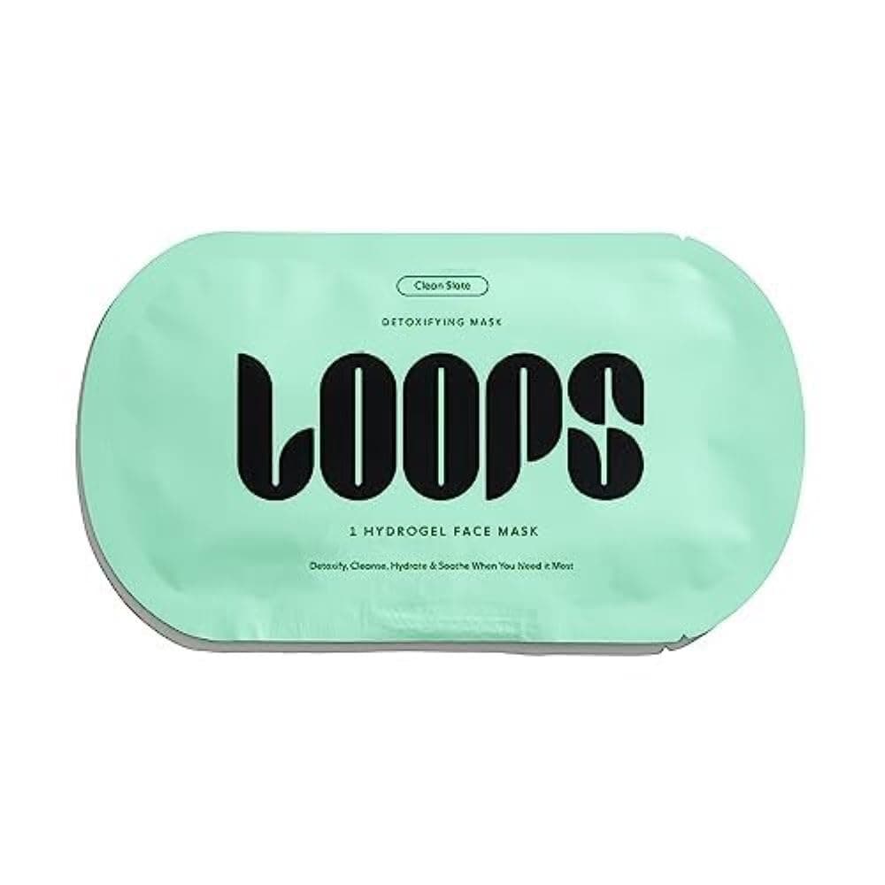 LOOPS CLEAN SLATE - Detoxifying Hydrogel Face Mask - Detoxify, Cleanse and Soothe When You Need It Most - Deeply Purifying and Super Hydrating - Minimizes the Look of Pores - 1 Pc