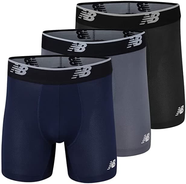 Men's No Fly Boxer Brief Underwear with Jacquard Waistband, Breathable Lightweight, Moisture Wicking (3 Pack)