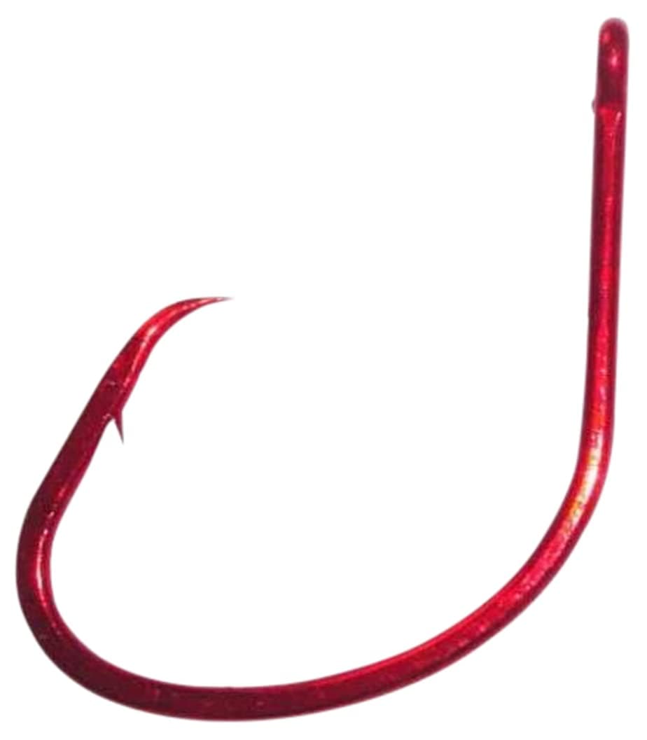 Daiichi D84Z-7/0 Circle Chunk Light, 3-Pack Ziplock Sz7/0 Bleeding Bait, Red