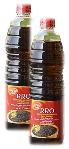 RRO Cold Pressed Mustard Oil 33.8 oz (1 Litre) - PACK OF 2 (33.8 X 2)