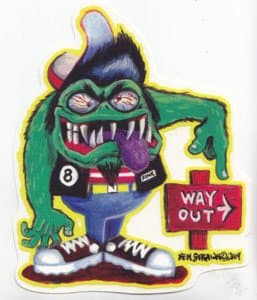 Ben Von Strawn Way Out Collectible Sticker