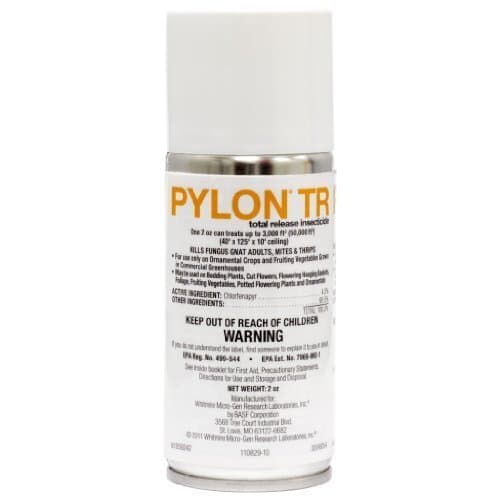 BASF Pylon TR Total Release Insecticide & Miticide - Chlorfenapyr 4.5% Aerosol Pest Control - 2 oz 6-Pack
