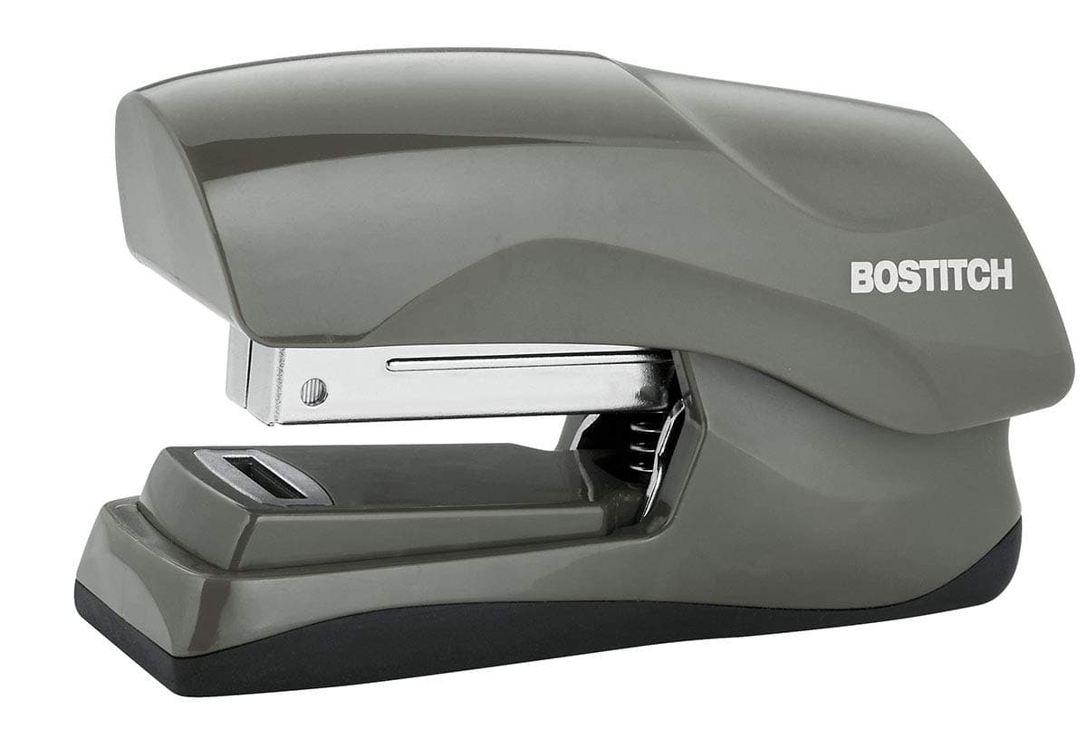 Bostitch Office Heavy Duty Stapler, 40 Sheet Capacity, No Jam, Half Strip, Fits into the Palm of Your Hand, For Classroom, Office or Desk, Gray