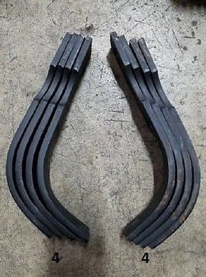 4 Each LH & RH Replacement Tiller Tines for Bush Hog RTS/RTL Tiller Part # 64454 and 64452