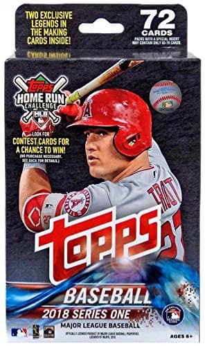 2018 Topps Series 1 MLB Baseball EXCLUSIVE HUGE Factory Sealed 72 Card Hanger Box with 1983 Topps Baseball, Topps Salute & Other Great Insert Cards! Look for Autographs & Relics! Loaded!