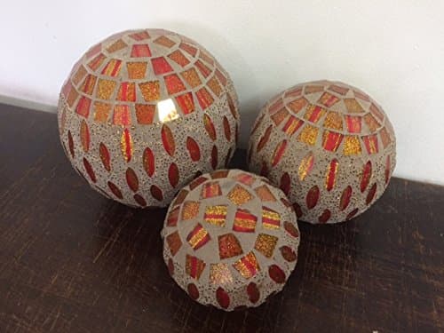 Bronze Decorative Balls - Mosaic - Set of 3