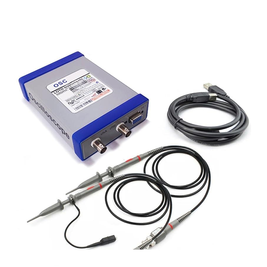 OSC802 || 2-Channel PC-Based/USB Oscilloscope/DSO/Data Logger/Acquisition Card || 80M S/s Sampling, 25MHz Bandwidth, 8~13 bit Vertical Resolution