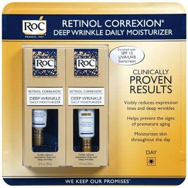 2 Wholesale Lots 2 Pack ROC Retinol Corrextion Deep Wrinkle Daily Moisturizer, 4 Tubes Total